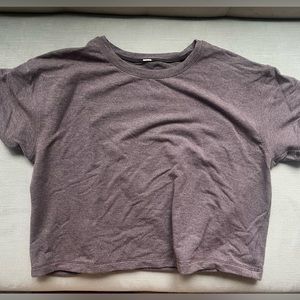 Purple Cropped Lululemon Tee